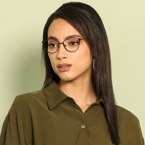 Black Cat Eye Full Rim Women Eyeglasses by Vincent Chase Computer Glasses-143671
