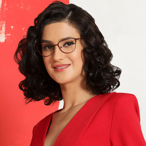 Red Cat Eye Full Rim Women Eyeglasses by Vincent Chase Computer Glasses-144712