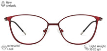 Load image into Gallery viewer, Red Cat Eye Full Rim Women Eyeglasses by Vincent Chase Computer Glasses-144712