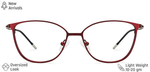 Red Cat Eye Full Rim Women Eyeglasses by Vincent Chase Computer Glasses-144712