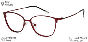 Red Cat Eye Full Rim Women Eyeglasses by Vincent Chase Computer Glasses-144712