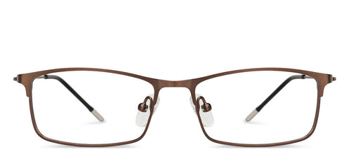 Brown Rectangle Full Rim Extra Narrow Unisex Eyeglasses by Vincent Chase Online-138316
