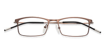 Load image into Gallery viewer, Brown Rectangle Full Rim Extra Narrow Unisex Eyeglasses by Vincent Chase Online-138316