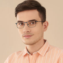 Load image into Gallery viewer, Black Rectangle Full Rim Narrow Unisex Eyeglasses by Vincent Chase-138319