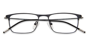 Black Rectangle Full Rim Narrow Unisex Eyeglasses by Vincent Chase-138319