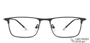 Black Rectangle Full Rim Narrow Unisex Eyeglasses by Vincent Chase-138319
