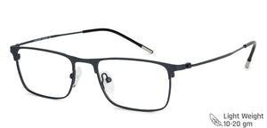 Black Rectangle Full Rim Narrow Unisex Eyeglasses by Vincent Chase-138319