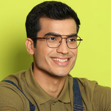 Load image into Gallery viewer, Brown Square Full Rim Wide Unisex Eyeglasses by Vincent Chase Online-138360