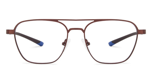 Brown Square Full Rim Wide Unisex Eyeglasses by Vincent Chase Online-138360