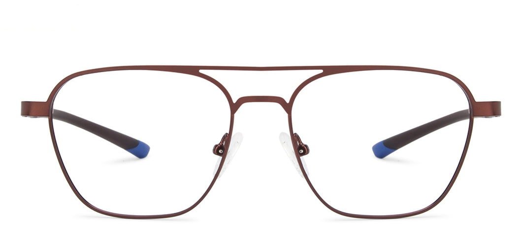 Brown Square Full Rim Wide Unisex Eyeglasses by Vincent Chase Online-138360