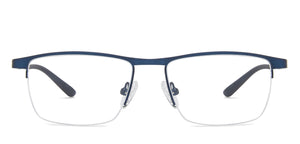 Blue Rectangle Half Rim Unisex Eyeglasses by Vincent Chase-138362