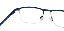 Load image into Gallery viewer, Blue Rectangle Half Rim Unisex Eyeglasses by Vincent Chase-138362