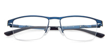 Load image into Gallery viewer, Blue Rectangle Half Rim Unisex Eyeglasses by Vincent Chase-138362