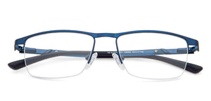 Blue Rectangle Half Rim Unisex Eyeglasses by Vincent Chase-138362