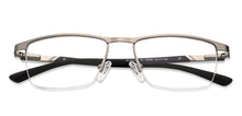 Load image into Gallery viewer, Gunmetal Rectangle Half Rim Unisex Eyeglasses by Vincent Chase VC-203689