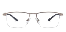 Load image into Gallery viewer, Gunmetal Rectangle Half Rim Medium Unisex Eyeglasses by Vincent Chase-138363