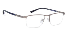 Load image into Gallery viewer, Gunmetal Rectangle Half Rim Medium Unisex Eyeglasses by Vincent Chase-138363