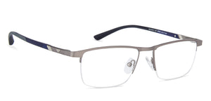 Gunmetal Rectangle Half Rim Medium Unisex Eyeglasses by Vincent Chase-138363