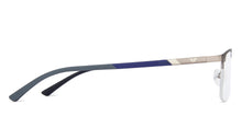 Load image into Gallery viewer, Gunmetal Rectangle Half Rim Medium Unisex Eyeglasses by Vincent Chase-138363