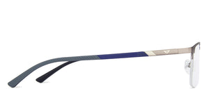 Gunmetal Rectangle Half Rim Medium Unisex Eyeglasses by Vincent Chase-138363