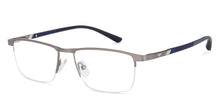 Load image into Gallery viewer, Gunmetal Rectangle Half Rim Medium Unisex Eyeglasses by Vincent Chase-138363