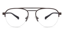Load image into Gallery viewer, Gunmetal Aviator Half Rim Wide Unisex Eyeglasses by Vincent Chase VC-138365