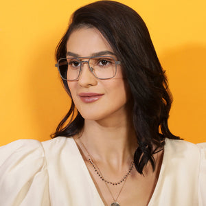 Gunmetal Square Full Rim Unisex Eyeglasses by Vincent Chase Online-138369