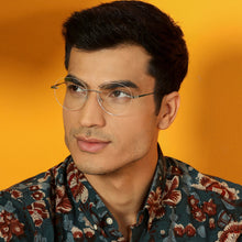 Load image into Gallery viewer, Silver Round Rimless Unisex Eyeglasses by Vincent Chase Online-138670