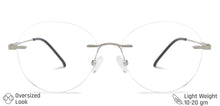 Load image into Gallery viewer, Silver Round Rimless Unisex Eyeglasses by Vincent Chase Online-138670