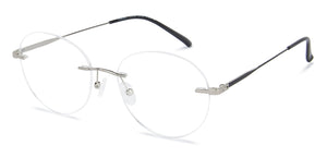 Silver Round Rimless Unisex Eyeglasses by Vincent Chase Online-138670
