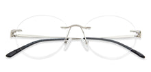 Load image into Gallery viewer, Silver Round Rimless Unisex Eyeglasses by Vincent Chase Online-138670