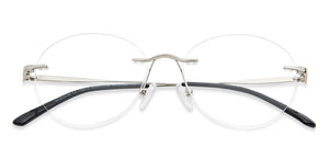 Silver Round Rimless Unisex Eyeglasses by Vincent Chase Online-138670