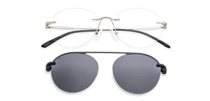 Silver Round Rimless Unisex Eyeglasses by Vincent Chase Online-138670