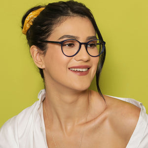Blue Round Full Rim Unisex Eyeglasses by Vincent Chase VC-140417