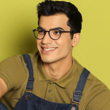 Load image into Gallery viewer, Blue Round Full Rim Unisex Eyeglasses by Vincent Chase VC-140417