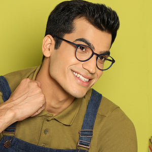 Blue Round Full Rim Unisex Eyeglasses by Vincent Chase VC-140417