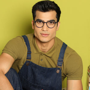 Blue Round Full Rim Unisex Eyeglasses by Vincent Chase VC-140417
