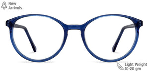 Blue Round Full Rim Unisex Eyeglasses by Vincent Chase VC-140417