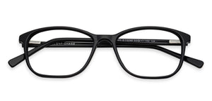 Black Rectangle Full Rim Unisex Eyeglasses by Vincent Chase Online-140424