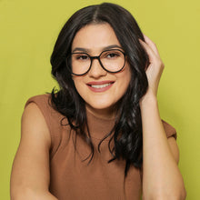 Load image into Gallery viewer, Black Geometric Full Rim Unisex Eyeglasses by Vincent Chase-140426