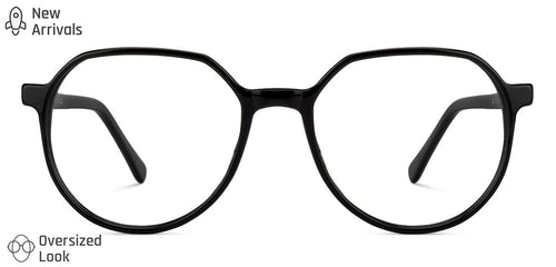 Black Geometric Full Rim Unisex Eyeglasses by Vincent Chase-140426