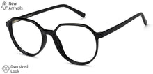 Load image into Gallery viewer, Black Geometric Full Rim Unisex Eyeglasses by Vincent Chase-140426