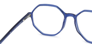 Blue Hexagonal Full Rim Wide Unisex Eyeglasses by Vincent Chase Online-140430