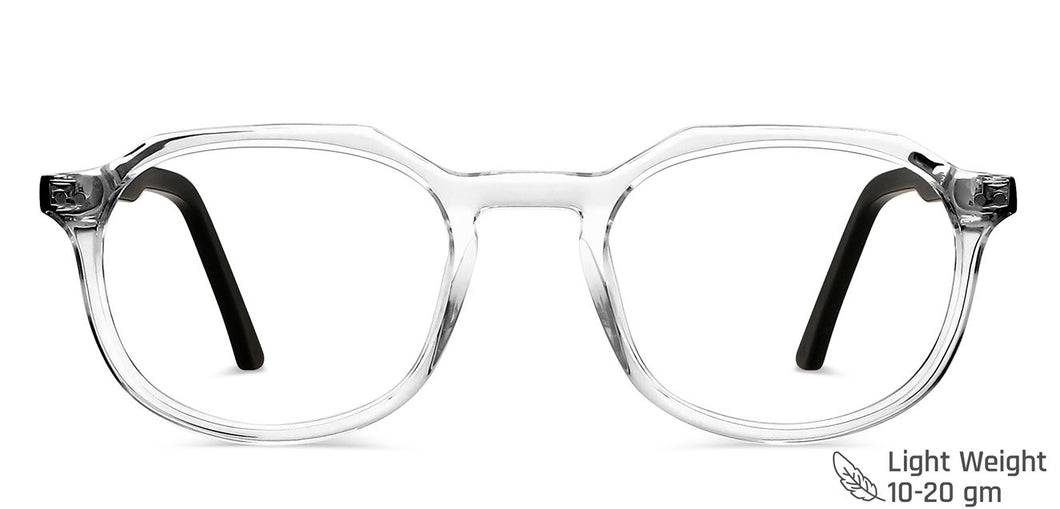 Transparent Geometric Full Rim Unisex Eyeglasses by Vincent Chase-140554