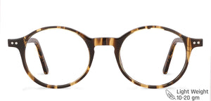 Tortoise Round Full Rim Unisex Eyeglasses by Vincent Chase Computer Glasses-146344