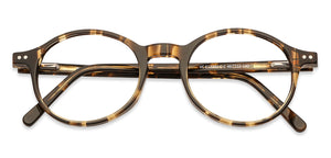 Tortoise Round Full Rim Unisex Eyeglasses by Vincent Chase Computer Glasses-146344
