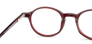 Red Round Full Rim Unisex Eyeglasses by Vincent Chase Computer Glasses-146345