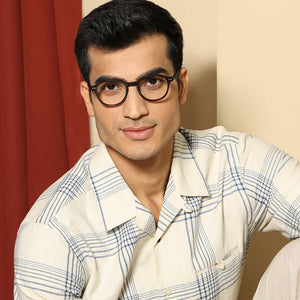 Brown Round Full Rim Narrow Unisex Eyeglasses by Vincent Chase-140917