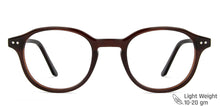 Load image into Gallery viewer, Brown Round Full Rim Narrow Unisex Eyeglasses by Vincent Chase-140917