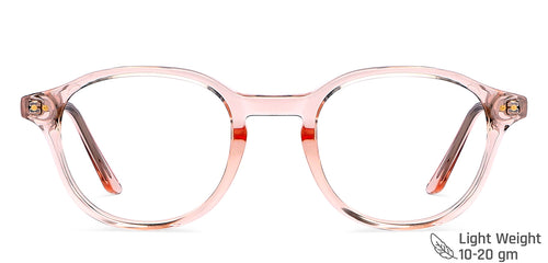Pink Round Full Rim Narrow Women Eyeglasses by Vincent Chase Online-140918